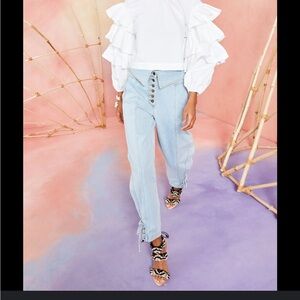 Ulla Johnson Kingston High-Waisted Button-Up Jeans